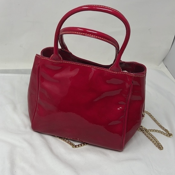Dooney & Bourke Fuchsia Pink Patent Leather Double Handle Crossbody Bag - Picture 7 of 15